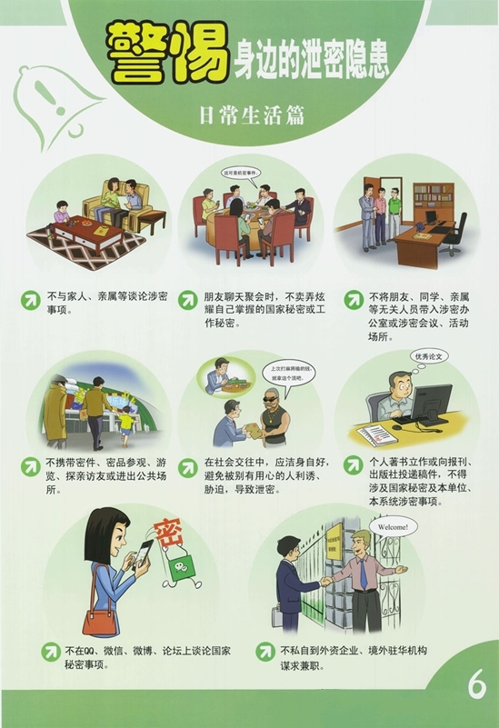 不准私自将密件带出境外或参加涉外活动7.